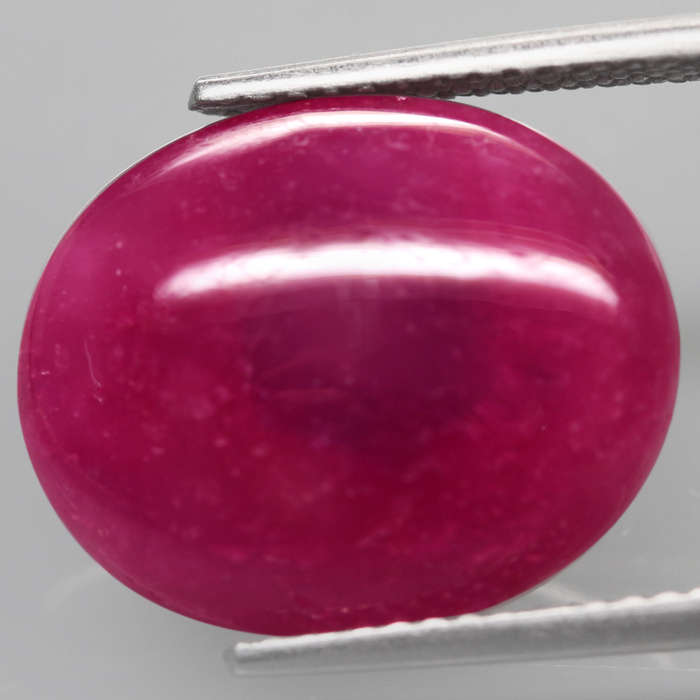11.40Ct. Ruby Oval  Cabochon Pinkish Red Color