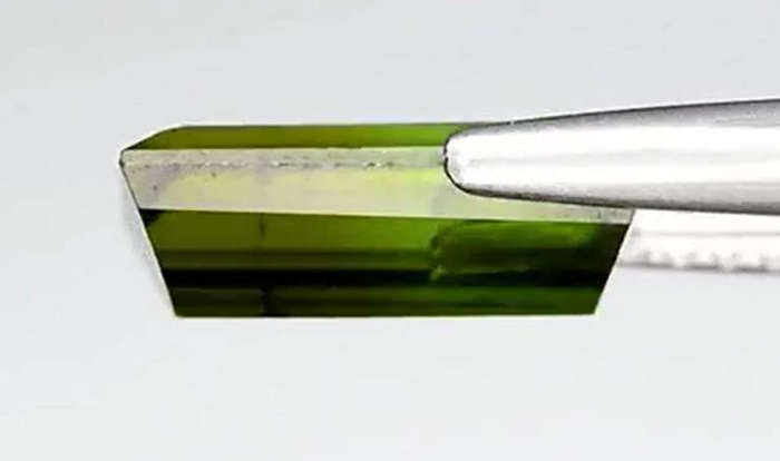 1.37ct Green Tourmaline 9.3x4.5mm VS Baguette Natural  - Unheated, Nigeria Gem