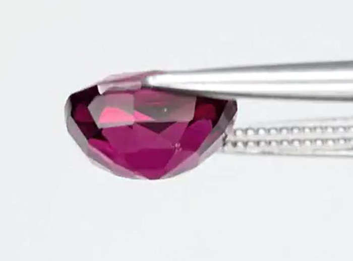 2.19ct  Rhodolite Garnet Purplish Pink Cushion Natural - Mozambique