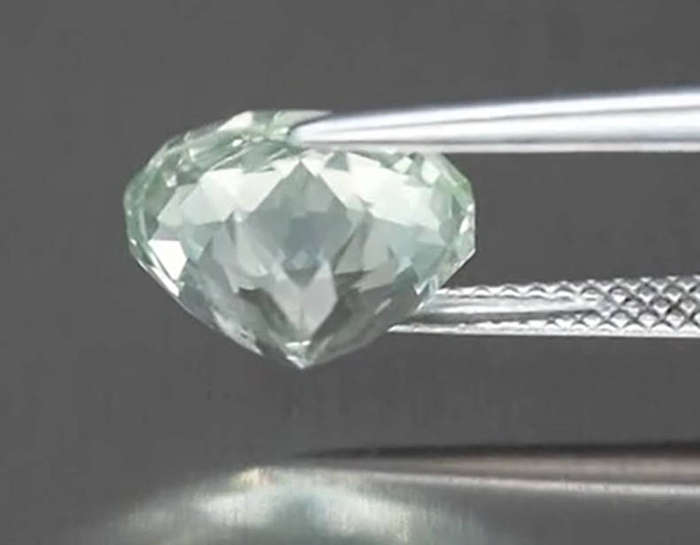 Green Amethyst Custom Rose Cut 4.15ct 10.5x10.5mmNatural  - Brazil Gemstone