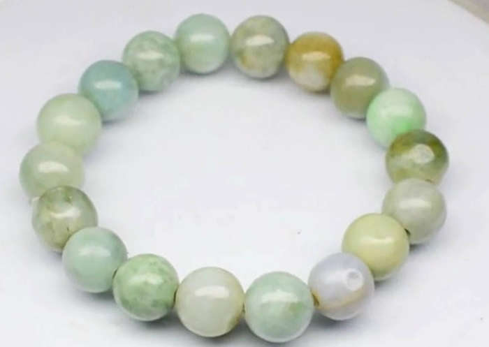 160.44ct Jade Green Bracelet Myanmar  18pcs Natural