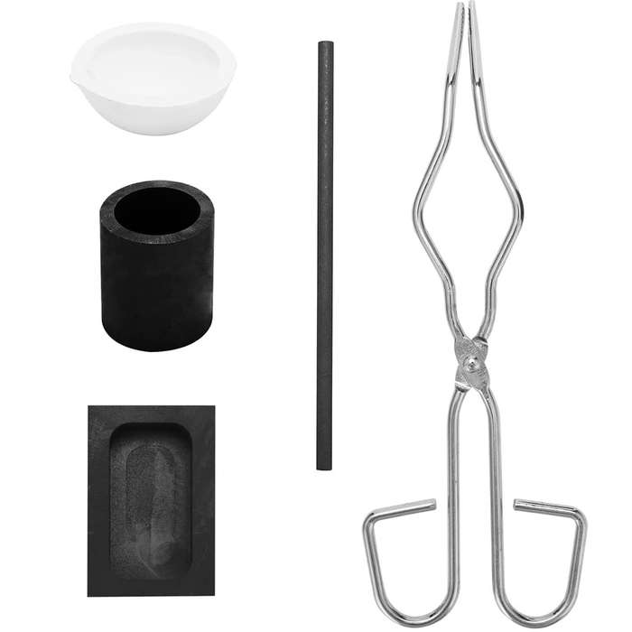 5pcs Graphite Crucible Set,Gold Ingot Mold Set Jewelry Design