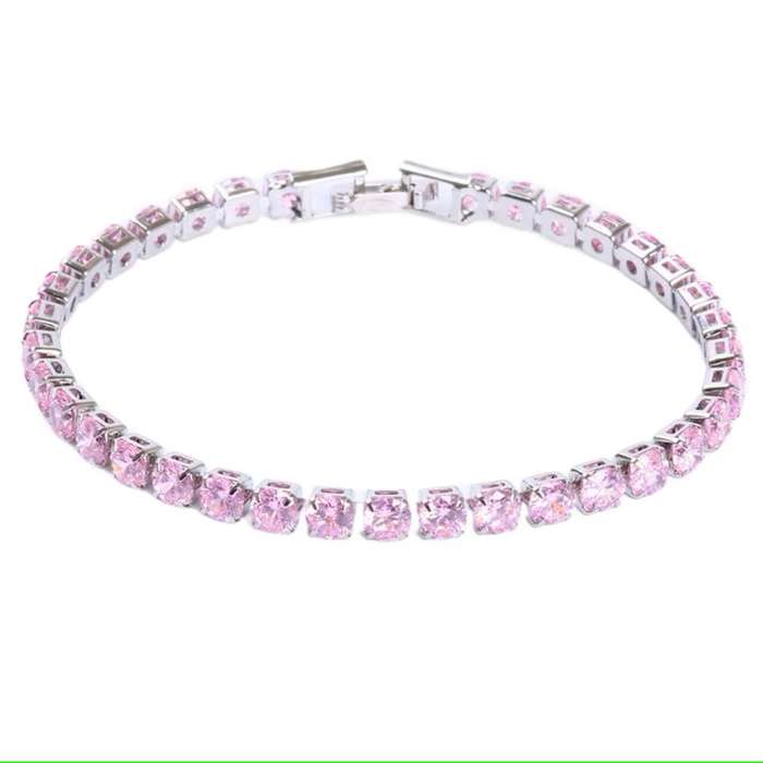 Tennis Bracelets 4mm Iced Out Chain Crystal Bracelet For Women  Detail:      Type: Tennis Bracelets