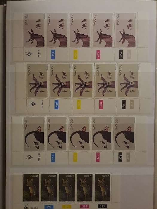 South West Africa - Control Blocks/Strips - Between no 304 and 406