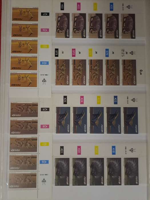 South West Africa - Control Blocks/Strips - Between no 304 and 406