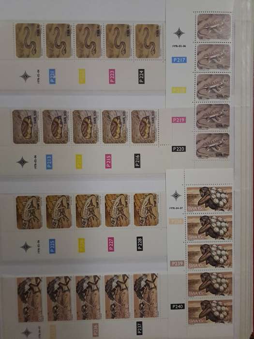 South West Africa - Control Blocks/Strips - Between no 304 and 406