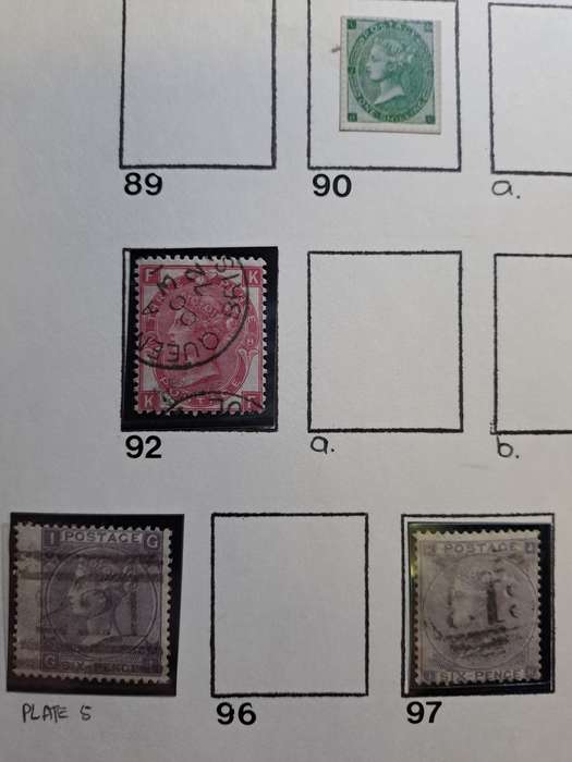 7 Queen Victoria stamps (Numbers between 92 and 98) - Final Reduced price