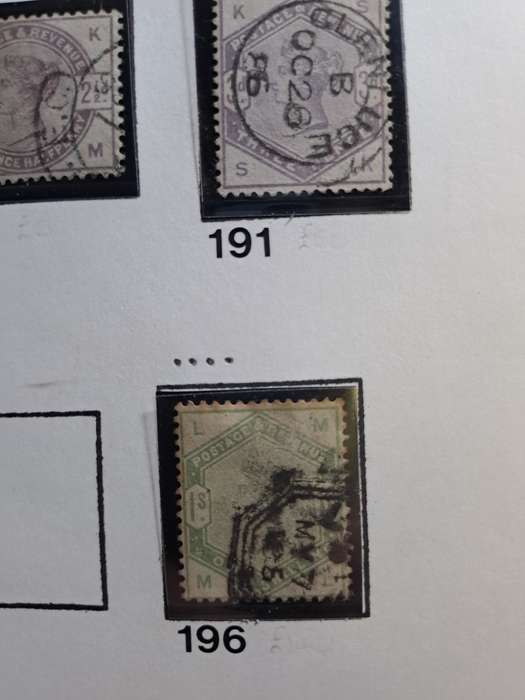 QV - GB stamps - 11 individual stamps numbers between 178 and 196 - Final Reduced price