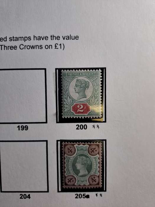 QV - GB - Mint selection of 13 stamps (between numbers 197 and 214) - Final Reduced price