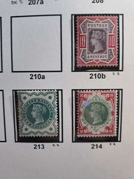 QV - GB - Mint selection of 13 stamps (between numbers 197 and 214) - Final Reduced price