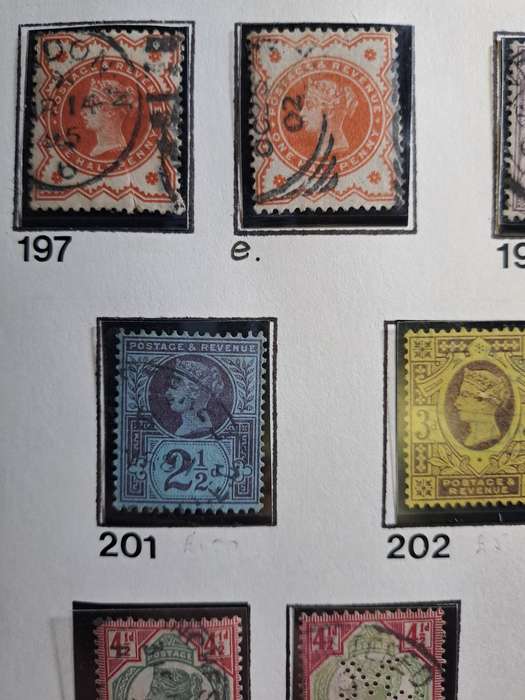 26 QV stamps of GB - numbered between 197 and 214 -  Clearance sale
