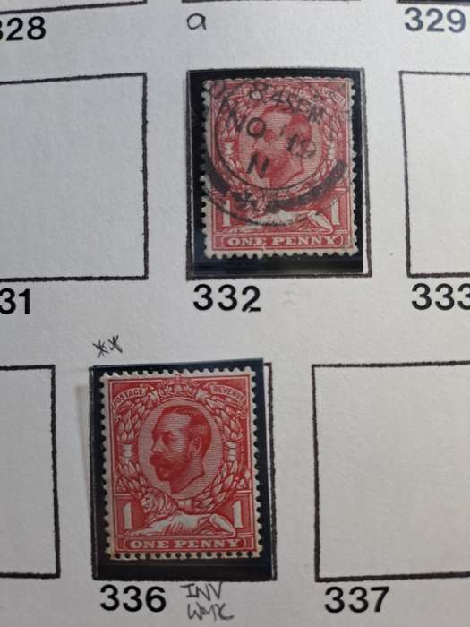 GB - KG V - 18 stamps