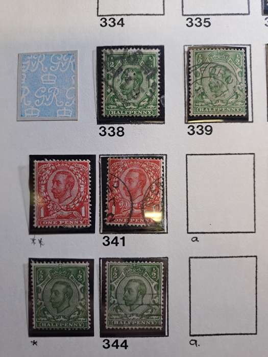 GB - KG V - 18 stamps