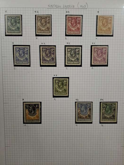 Northern Rhodesia - No 1-12 Mint - Clearance sale
