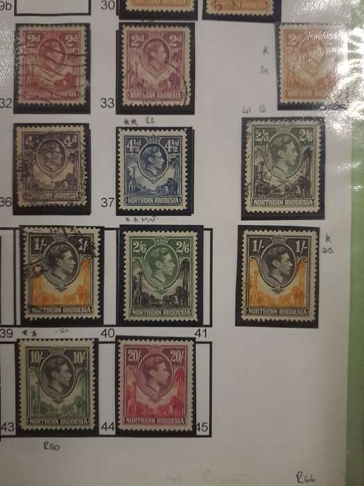 Northern Rhodesia - No 25-45 Mint and used stamps - Clearance sale