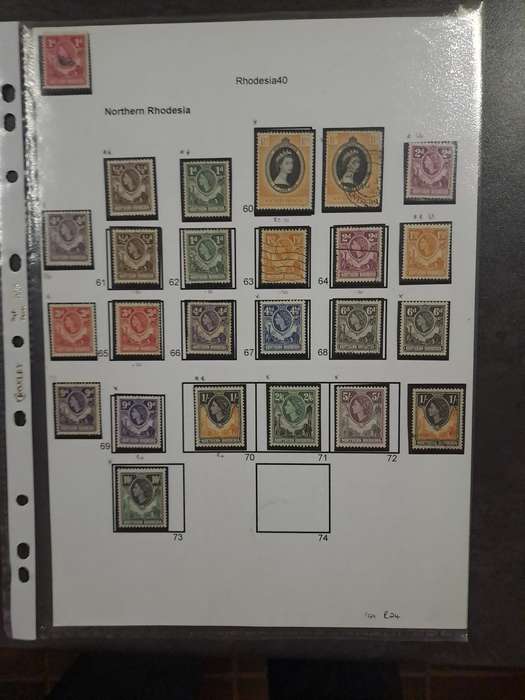 Northern Rhodesia - No 60-73 (Mint and used stamps) - Clearance sale