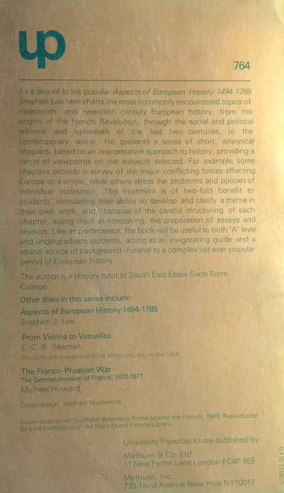 Stephen J. Lee, Aspects of European History, 1789-1980
