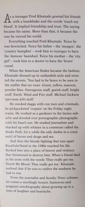 Fred Khumalo, Touch My Blood: The Early Years