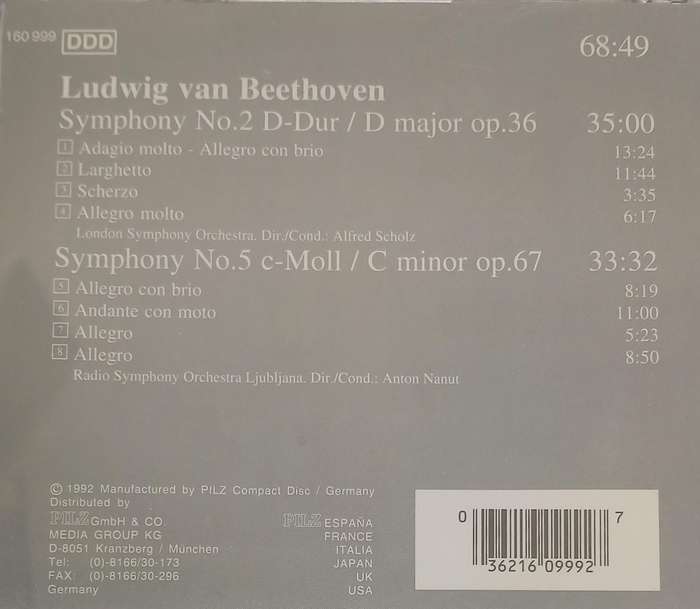 Beethoven: Symphonies nos. 2 & 5