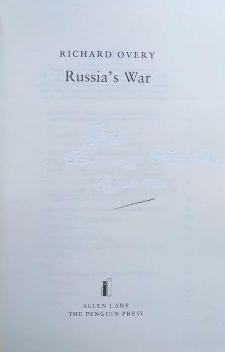 Richard Overy, Russia's War