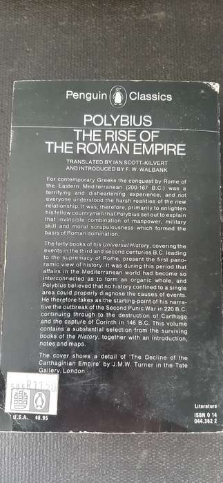 The Rise of the Roman Empire by Polybius - Founding Editor - E.V. Rieu