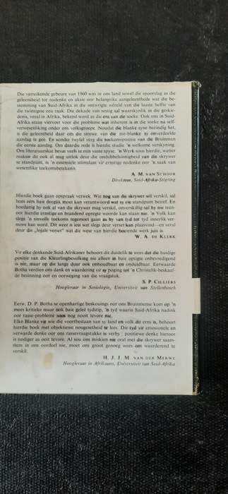 Die opkoms van ons derde stand deur D.P. Botha (Signed by Prof. A.C. Cilliers)