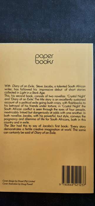 Diary of an Exile by Steve Jacobs (First Edition, two titles includes Chrystal Night)