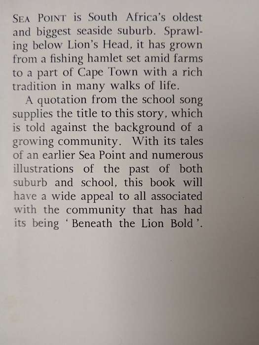 Beneath The Lion Bold Compiled by Frank Quinn Edited by Conrad Lighton