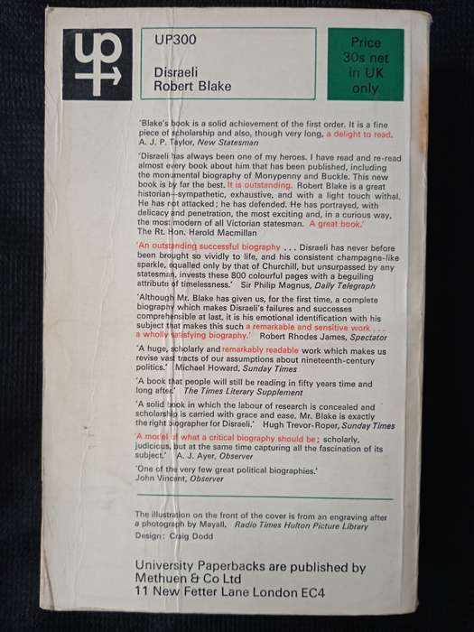 Disraeli by Robert Blake