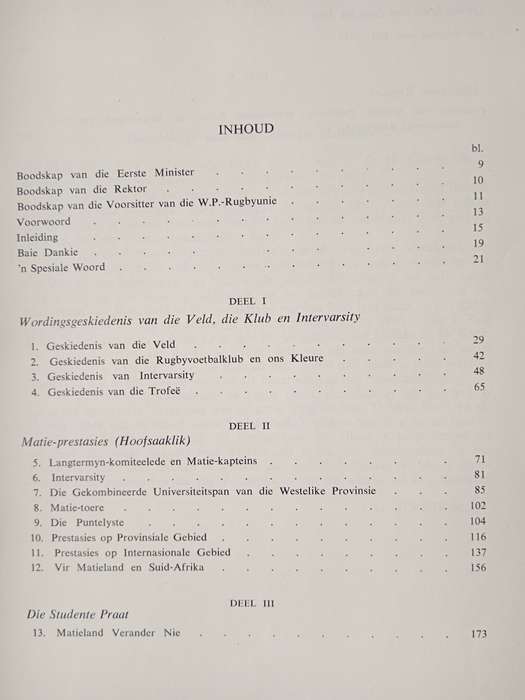 Met die Maaties op die Rugbyveld 1880-1995 Compiled by Danie Craven & Piet Jordaan