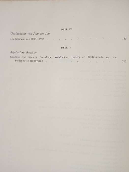Met die Maaties op die Rugbyveld 1880-1995 Compiled by Danie Craven & Piet Jordaan