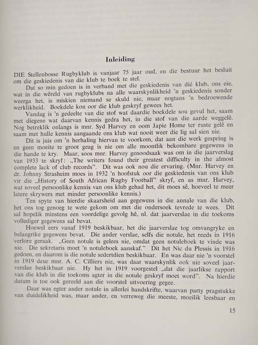 Met die Maaties op die Rugbyveld 1880-1995 Compiled by Danie Craven & Piet Jordaan