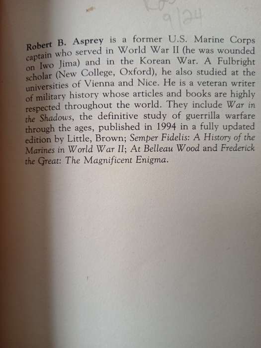 The German High Command at War by Robert B Asprey