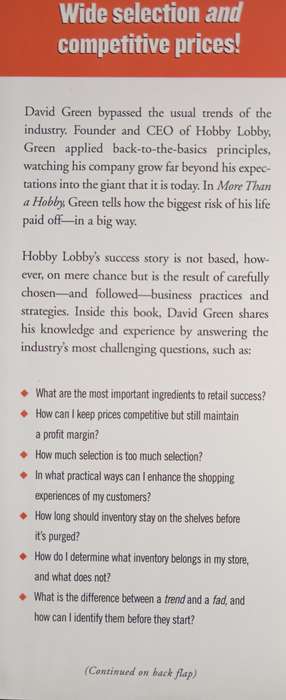 More Than a Hobby by David Green with Dean Merrill