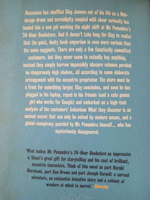 Mr Penumbra's 24-Hour Bookstore by Robin Sloan