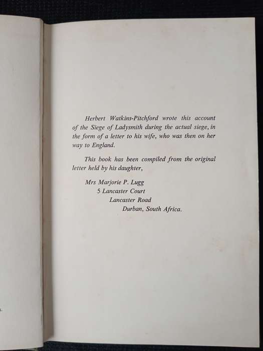 Besieged in Ladysmith by H Watkins-Pitchford