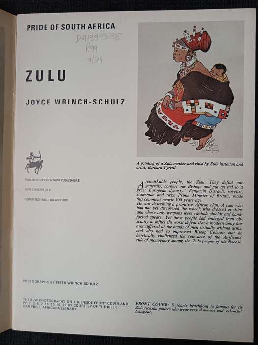 Pride of South Africa Zulu by Joyce Wrinch-Schulz