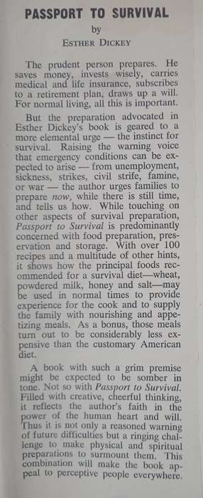 Passport to Survival by Esther Dickey