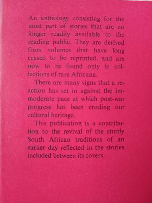African Short Stories A Anthology from South Africa's past Selected by Professor J W Loubser