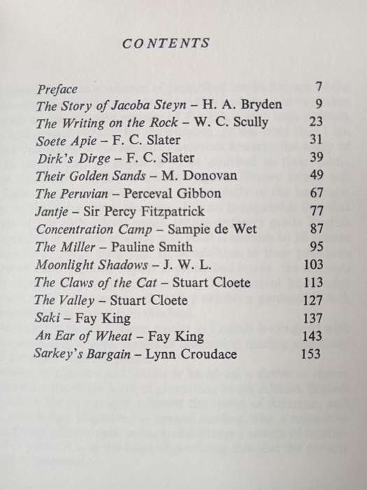 African Short Stories A Anthology from South Africa's past Selected by Professor J W Loubser