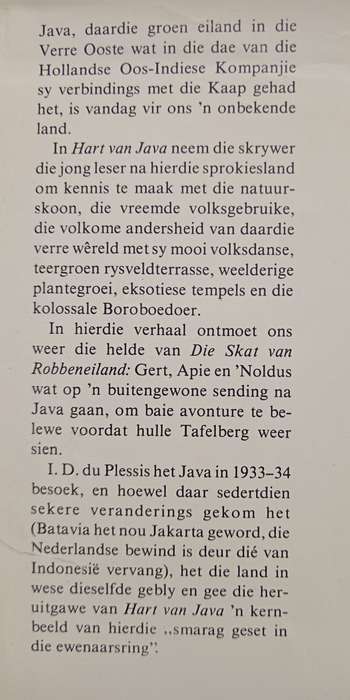 Hart van Java by I D du Plessis