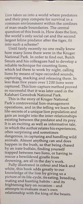 Lion by G L Smuts