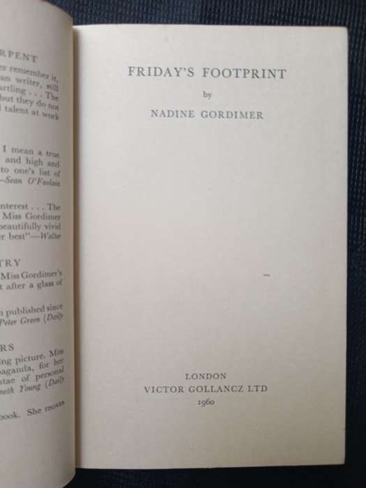 Friday's Footprint by Nadine Gordimer