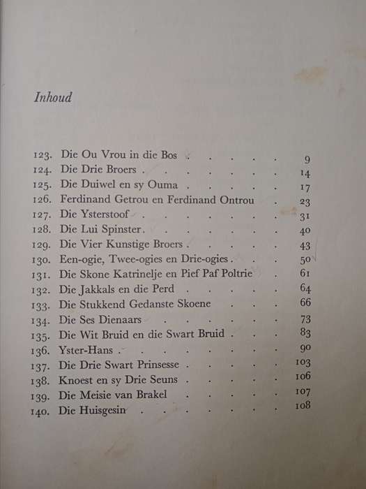 Die Sprokies van Grimm by the brothers Grim Translated by Helen de Villiers