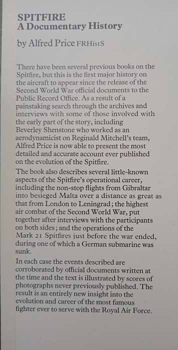 Spitfire A Documentary History by Alfred Price