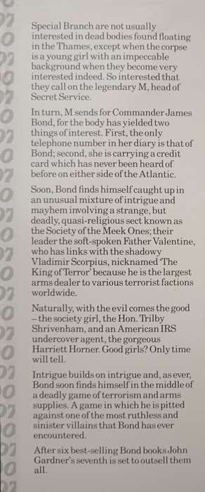 James Bond in John Gardner's Scorpius
