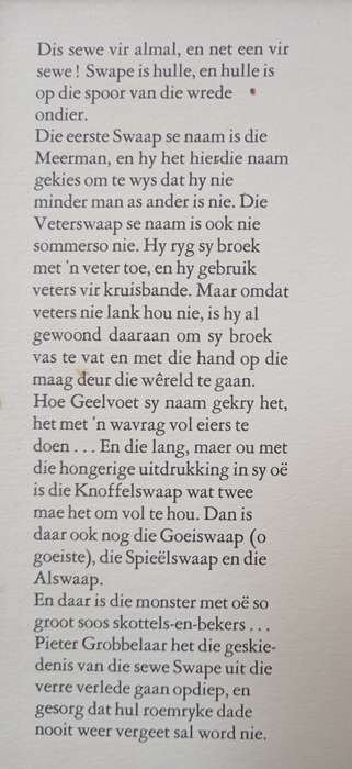 Die Avonture van die Sewe Swape by Pieter W Grobbelaar