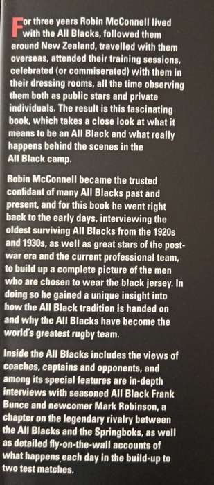 Inside the All Blacks by Robin McConnell Forward by Colin Meads