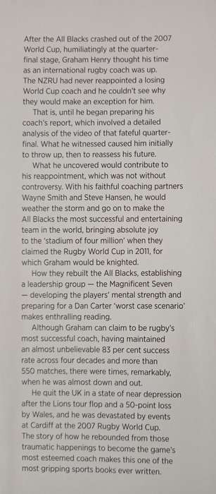 Graham Henry Final Word by Bob Howitt