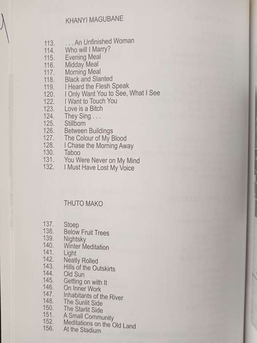 Sections of Six Contemporary South African Poetry Edited by Allan Kolski Horwitz